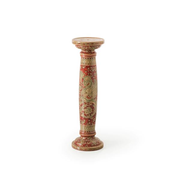 Colonna di ceramica dipinta. Italia XX secolo