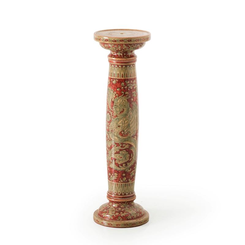 Colonna di ceramica dipinta. Italia XX secolo  - Auction Antiques - Cambi Casa d'Aste