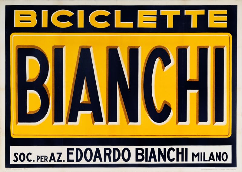 Anonimo : Biciclette Bianchi  - Asta Manifesti e Collectibles - Cambi Casa d'Aste