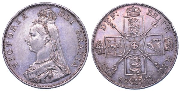 REGNO UNITO. VICTORIA, 1837-1901. Double Florin 1888.