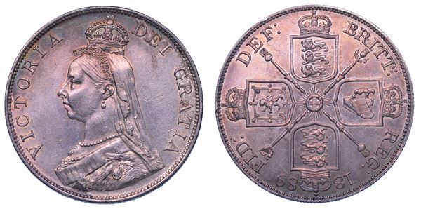 REGNO UNITO. VICTORIA, 1837-1901. Double Florin 1889.