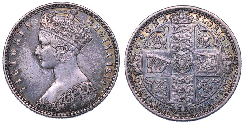 REGNO UNITO. VICTORIA, 1837-1901. Florin 1849.  - Asta Numismatica Light - Cambi Casa d'Aste