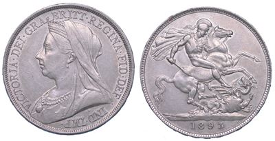 Regno Unito, Vittoria, Crown del 1893