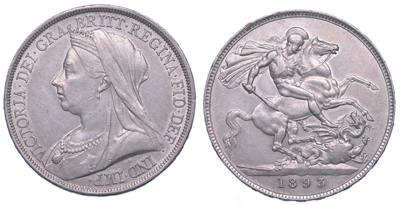 REGNO UNITO. VICTORIA, 1837-1901. Crown 1893.  - Auction Light Numismatics - Cambi Casa d'Aste