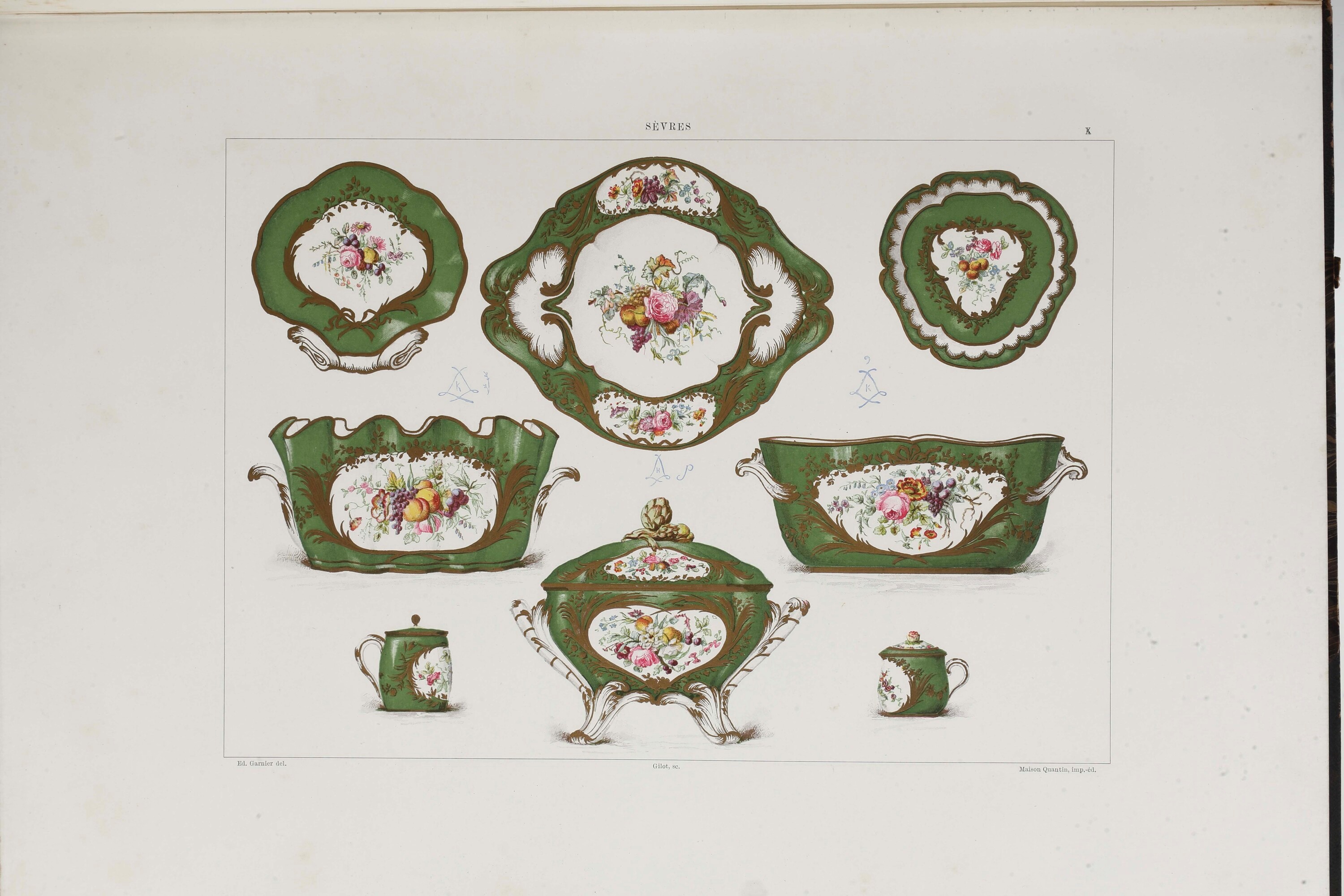 Garnier, Eduard, Le Porcelaine Tendre de Sèvres, in-folio atlantico