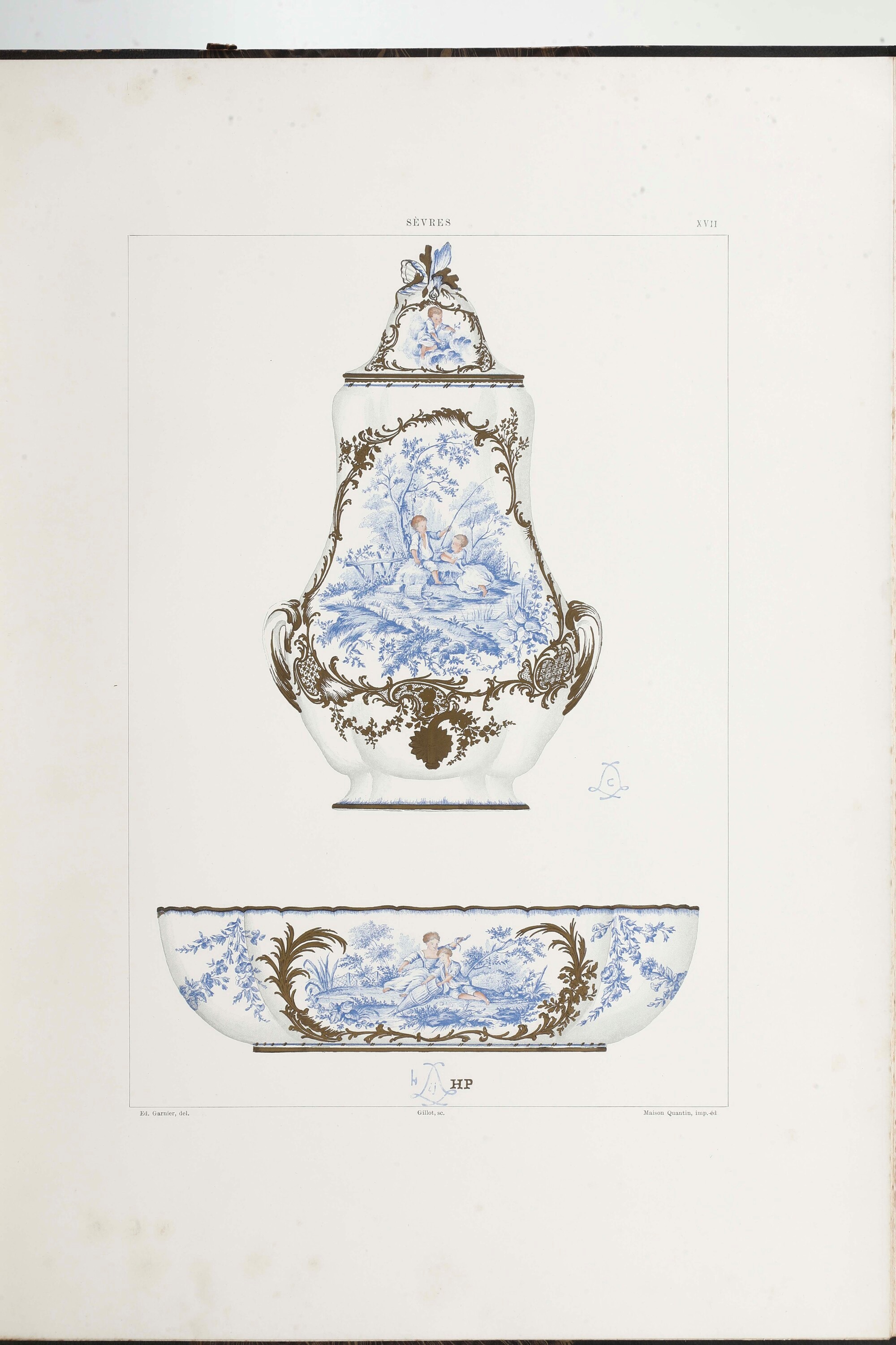 Garnier, Eduard, Le Porcelaine Tendre de Sèvres, in-folio atlantico