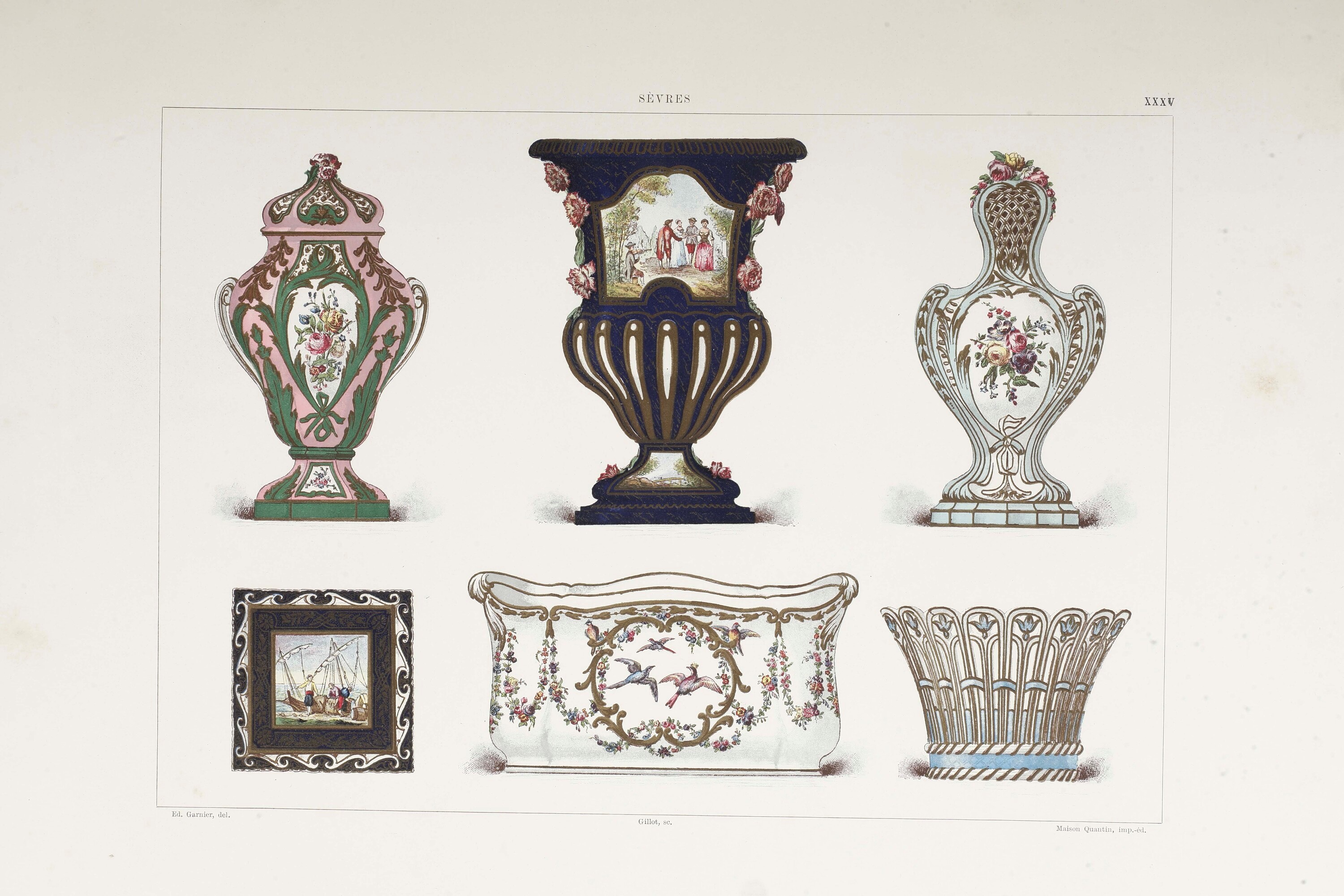 Garnier, Eduard, Le Porcelaine Tendre de Sèvres, in-folio atlantico