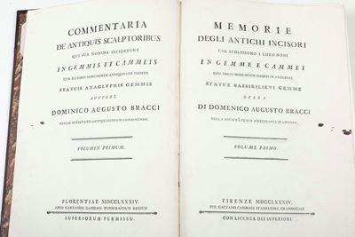 Bracci, Augusto Domenico, Memorie degli antichi incisori in gemme e cammei, Firenze, 1784-1786