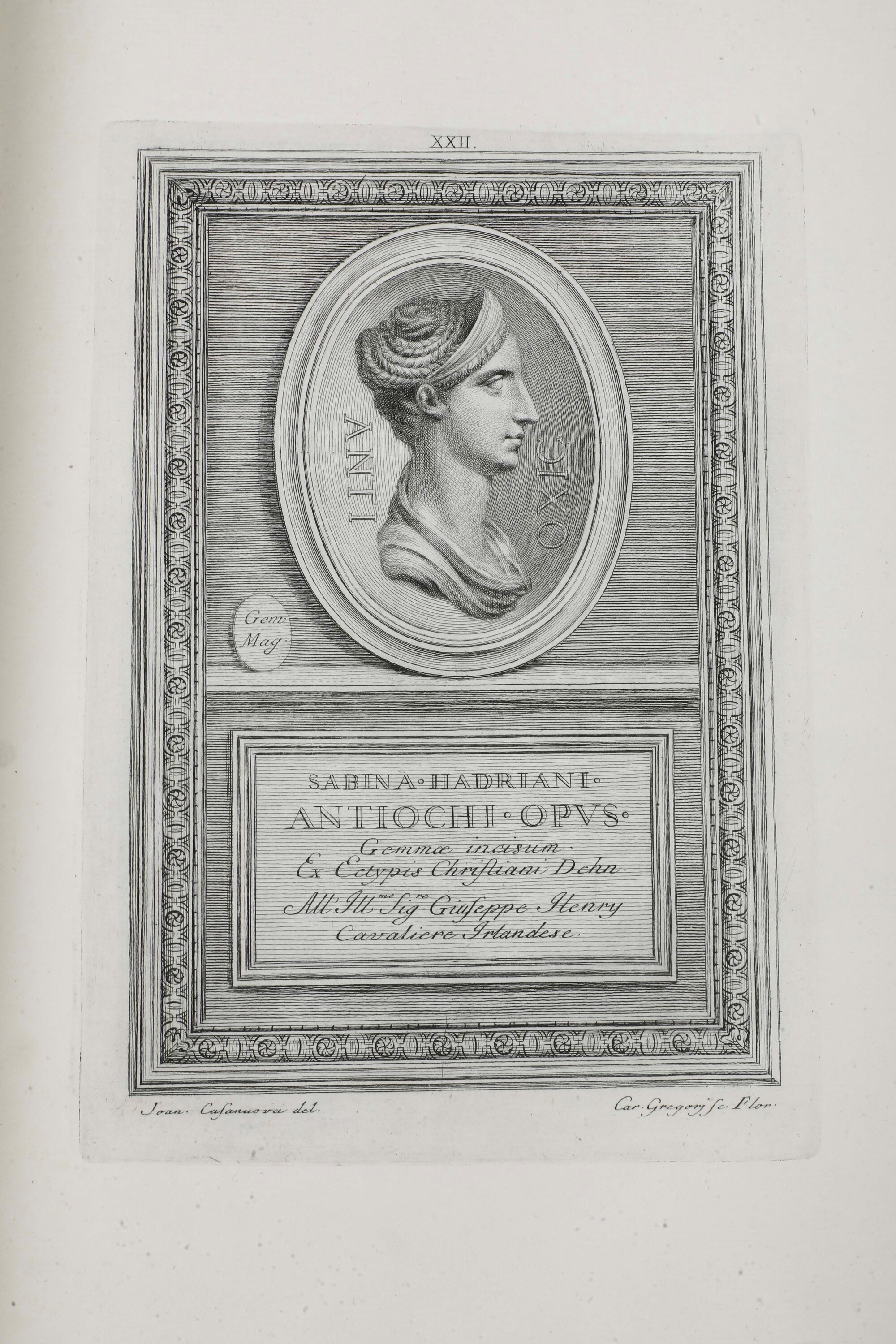 Bracci, Augusto Domenico, Memorie degli antichi incisori in gemme e cammei, Firenze, 1784-1786
