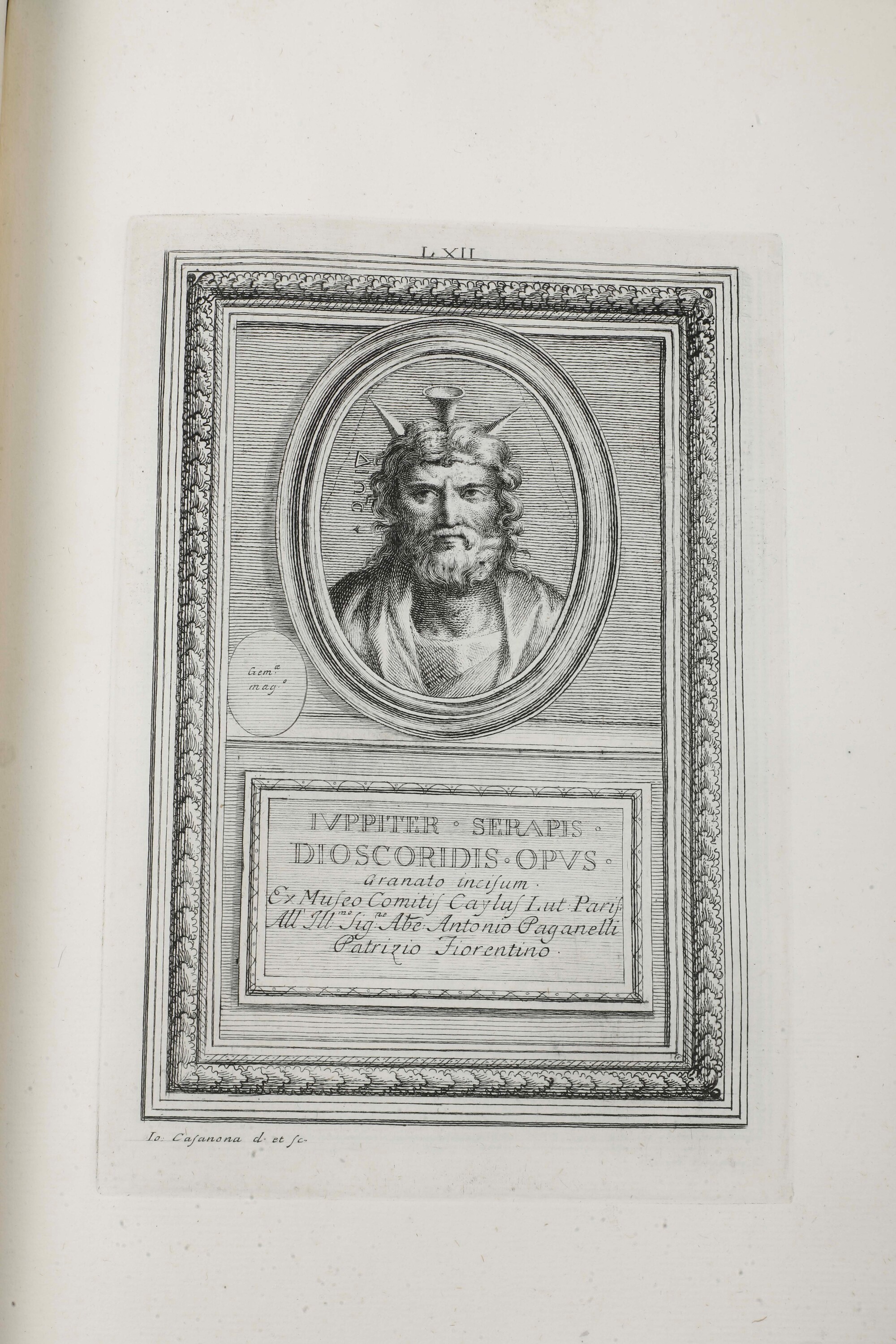 Bracci, Augusto Domenico, Memorie degli antichi incisori in gemme e cammei, Firenze, 1784-1786