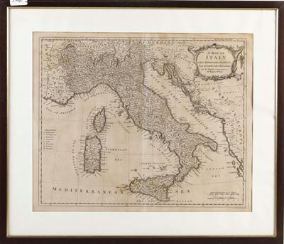 Seale, Richard William, A Map of Italy with its Kingdoms, States etc., incisione calcografica
