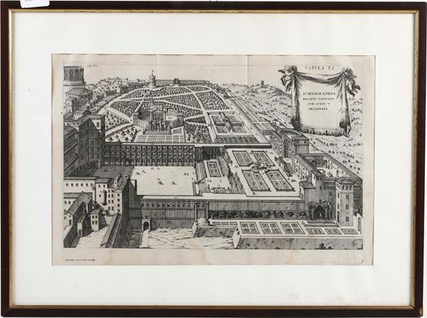 Specchi, Alessandro (1668 - 1729) Ichonographia Palatii Vaiticani sub Sixto V. delineata