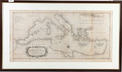 Seale, A Correct Chart of the Mediterranean Sea, incisione calcografica