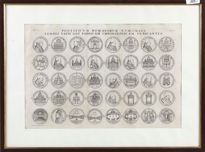 Frezza, Pontificium Romanorum Numismata, incisione calcografica