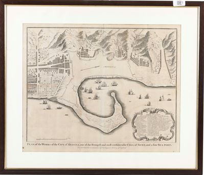 Basire, Isaac, Incisione calcografica del Piano dei Lavori della città di Messina