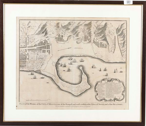 Basire, Isaac (1704-1768) Plan of the works of the city of Messina..