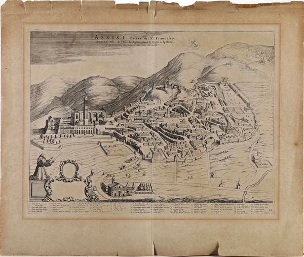 Mortier, Pierre (1661-1711) Assisi. Patria di San Francesco. Assise, Ville de l'Etat de l'Eglise, Dans le Duché de Spolette