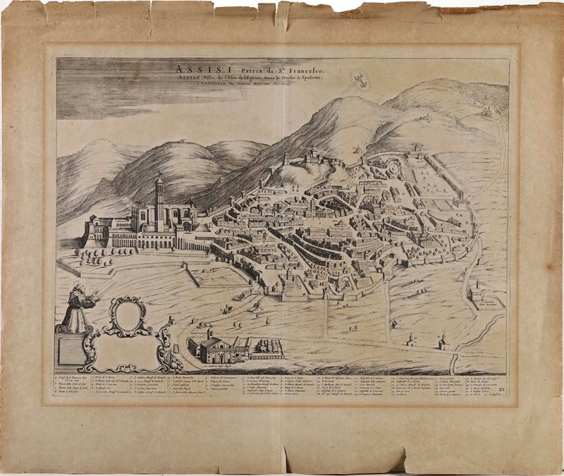 Mortier, Pierre (1661-1711) Assisi. Patria di San Francesco. Assise, Ville de l'Etat de l'Eglise, Dans le Duché de Spolette  - Asta Stampe Antiche e Moderne - Cambi Casa d'Aste
