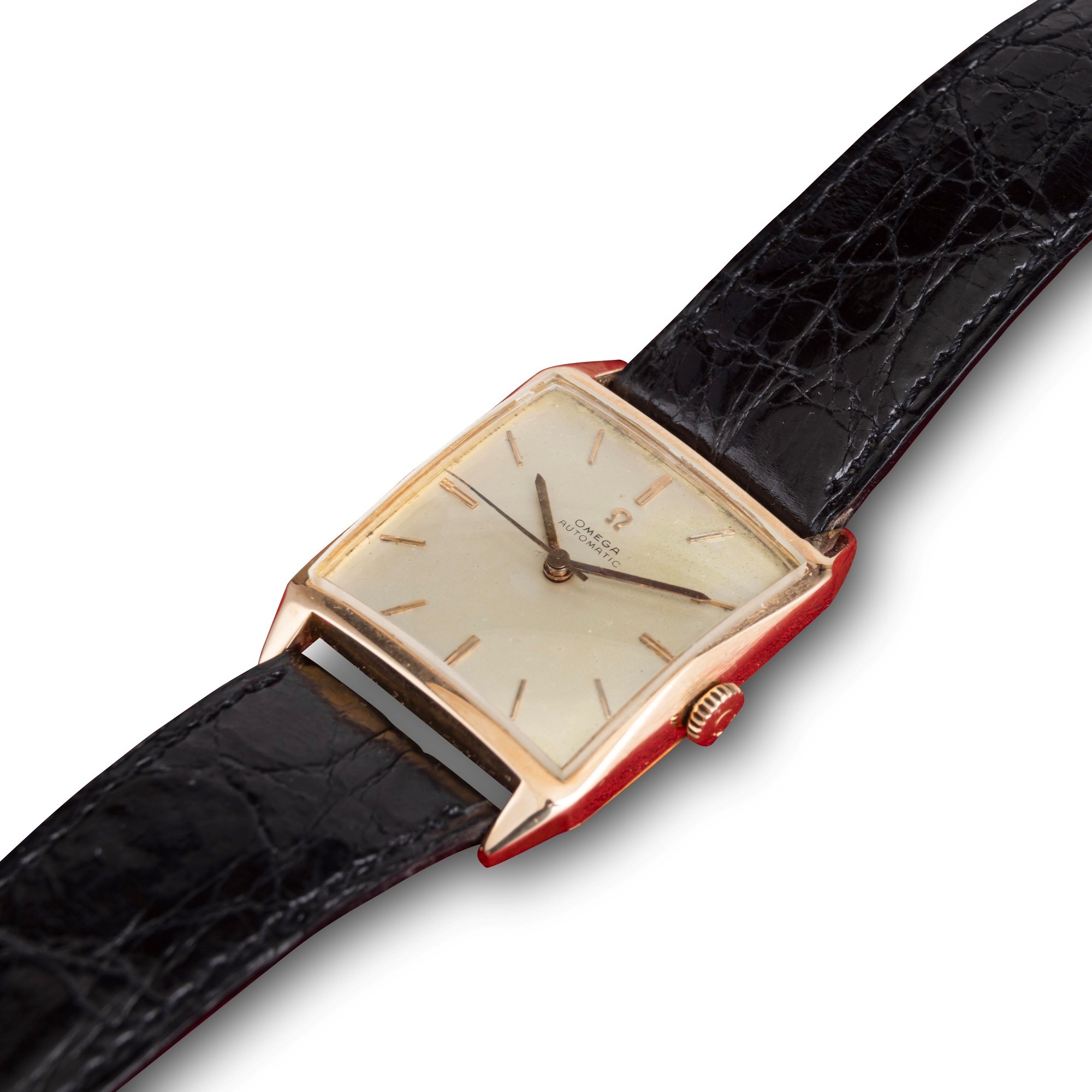 Omega - Orologio da polso ref. 161.031 in oro rosa 18k con quadrante argenté, carica automatica (...