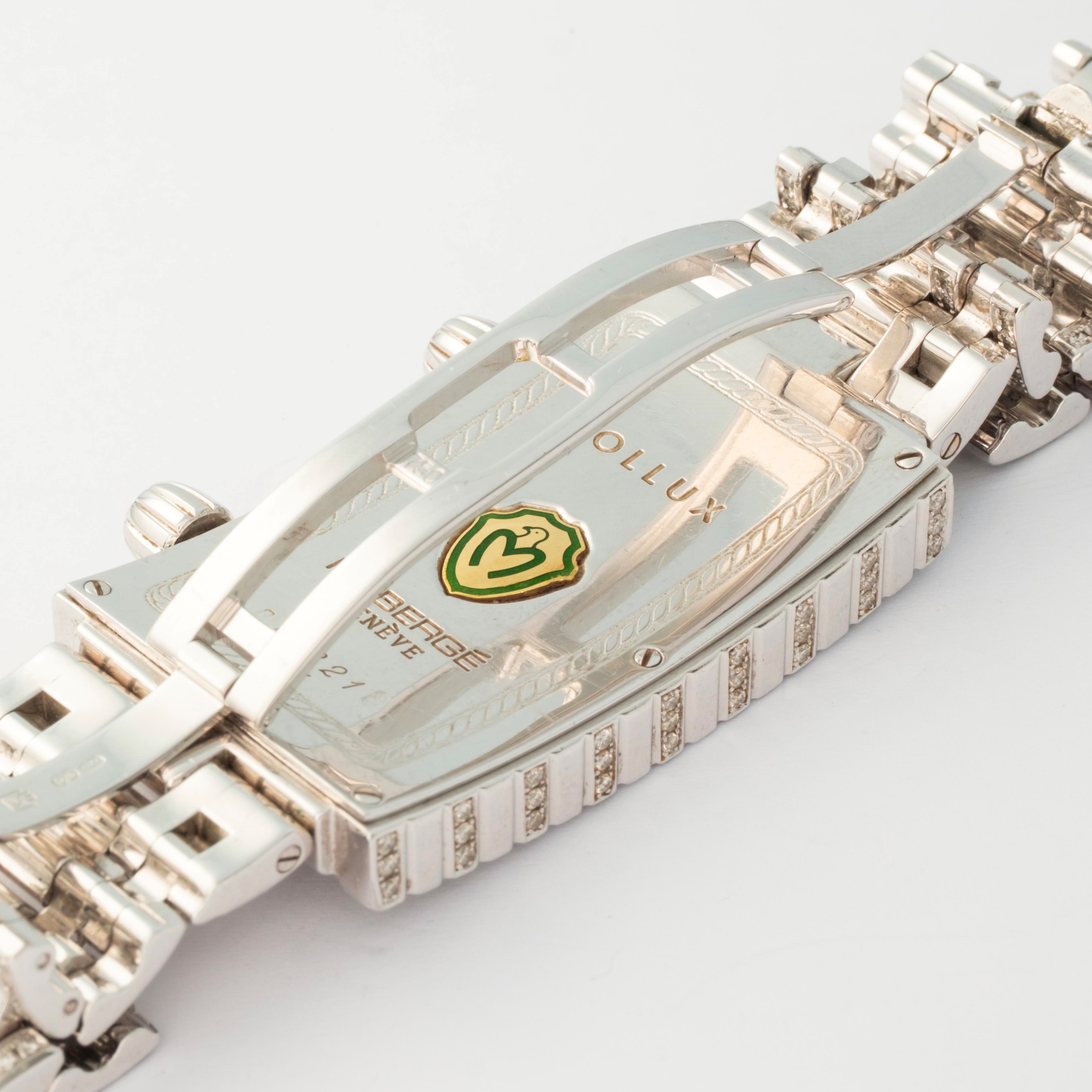 Robergé - Orologio Pollux Dual Time in oro bianco 18k con diamanti, circa 2000
