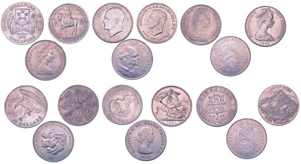 STATI VARI. Lotto di nove monete.