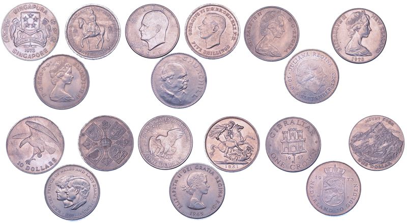 STATI VARI. Lotto di nove monete.  - Asta Numismatica Light - Cambi Casa d'Aste