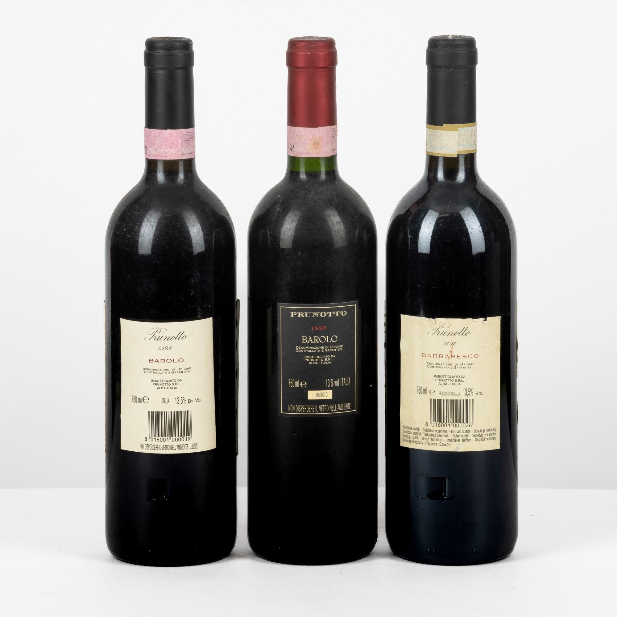 Prunotto, Selezione di Barolo e Barbaresco