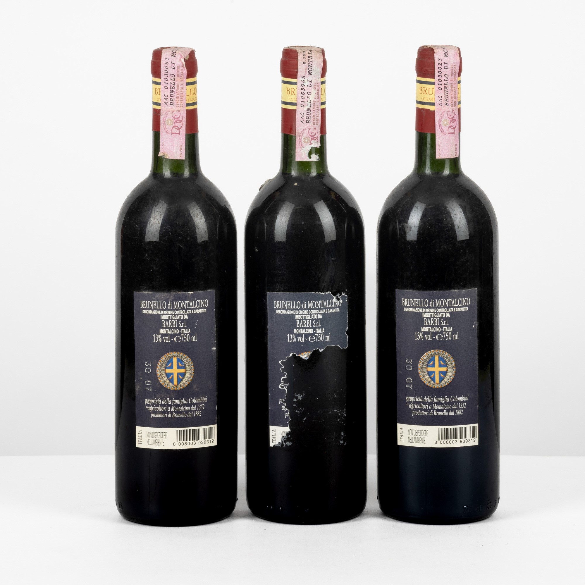 Barbi, Brunello Di Montalcino 1992, 3 bottiglie da 75 cl