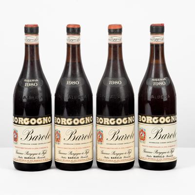 Giacomo Borgogno, Barolo 1980, 4 bottiglie da 75 cl