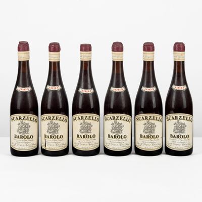 Scarzello, Barolo 1964 - Selezione di 6 bottiglie da 75 cl