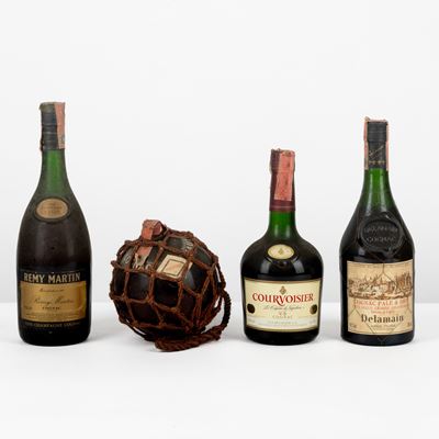 Selezione di Cognac: Courvoisier, Delamain, Remy Martin e Gautier Prestige