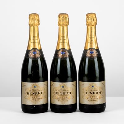 Henriot, Champagne Millesimé 1990, 3 bottiglie da 75cl