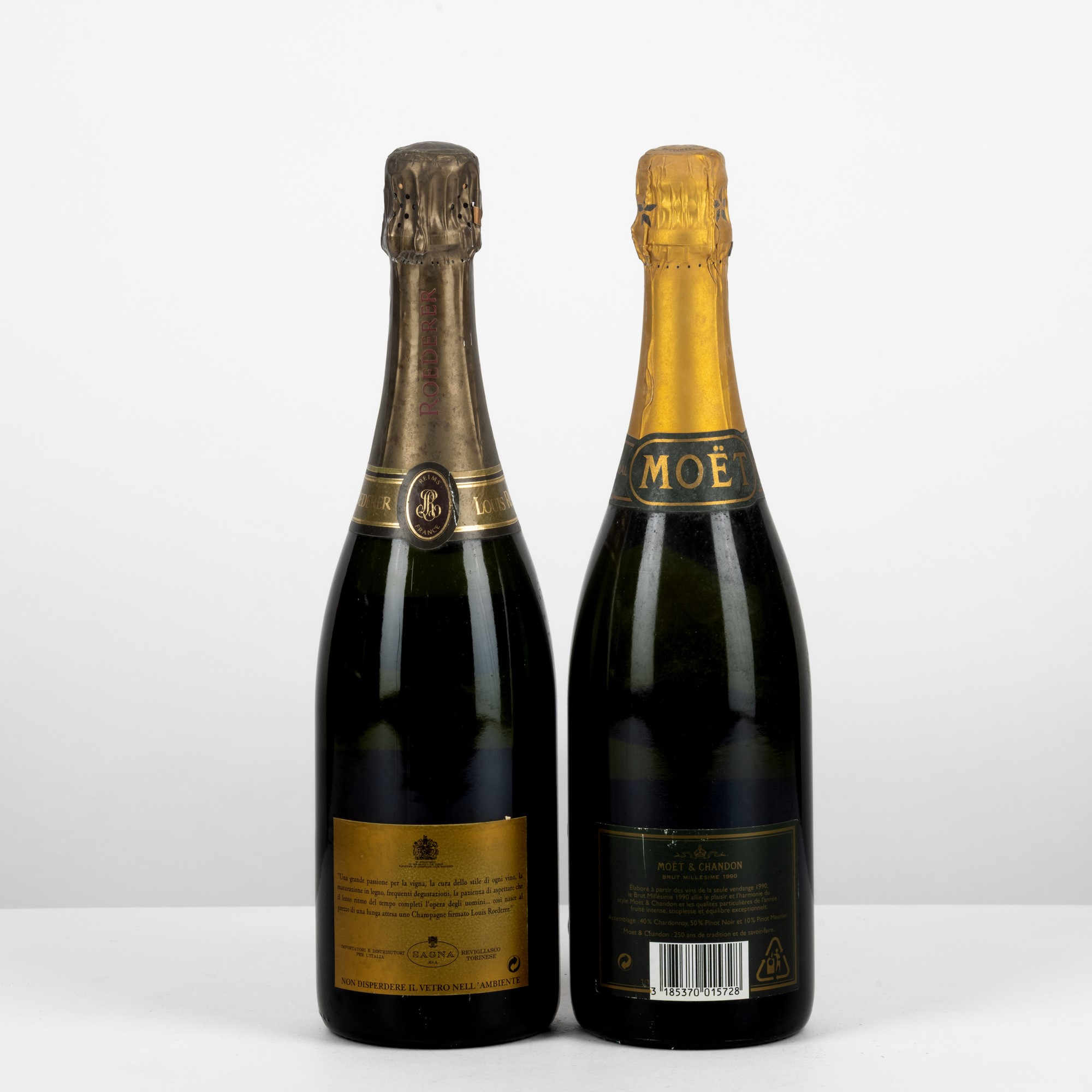 Louis Roederer, Champagne Brut 1994 e Moet & Chandon, Champagne Millesime 1990