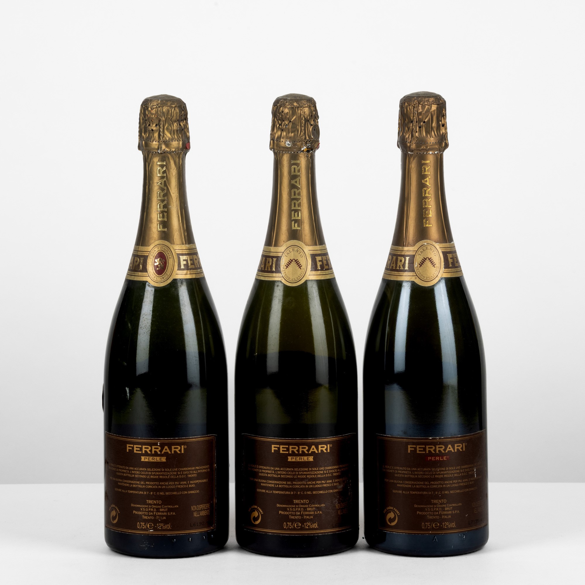Ferrari, Spumante Perlè del 1992, 3 bottiglie 75cl