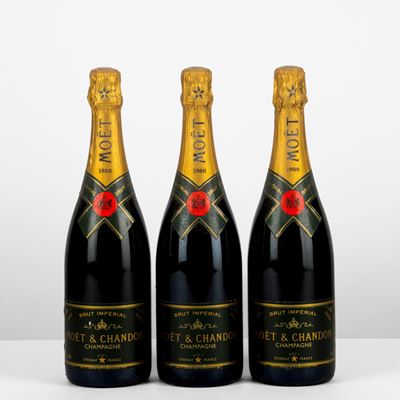 Moet & Chandon, Champagne Brut Imperial 1988, 3 bottiglie da 75cl