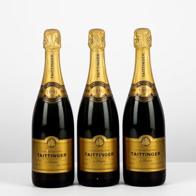 Taittinger, Champagne Millesimè 1991 - 3 Bottiglie da 75cl
