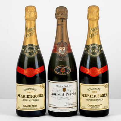 Perrier Jouet, Champagne Grand Brut e Laurent Perrier Brut L.P. - Set di Bottiglie