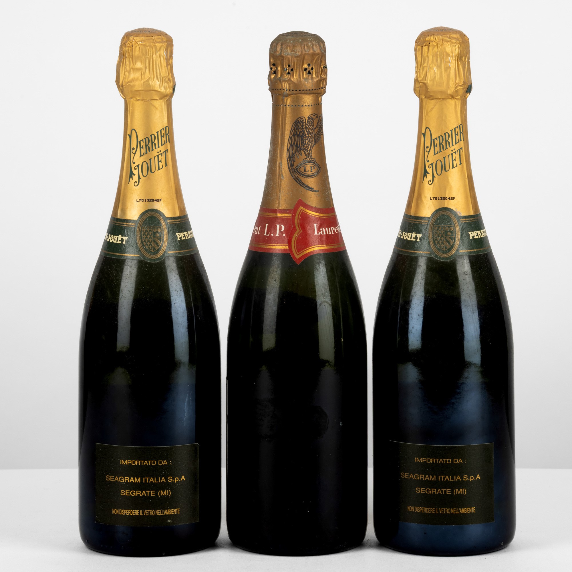 Perrier Jouet, Champagne Grand Brut e Laurent Perrier Brut L.P. - Set di Bottiglie