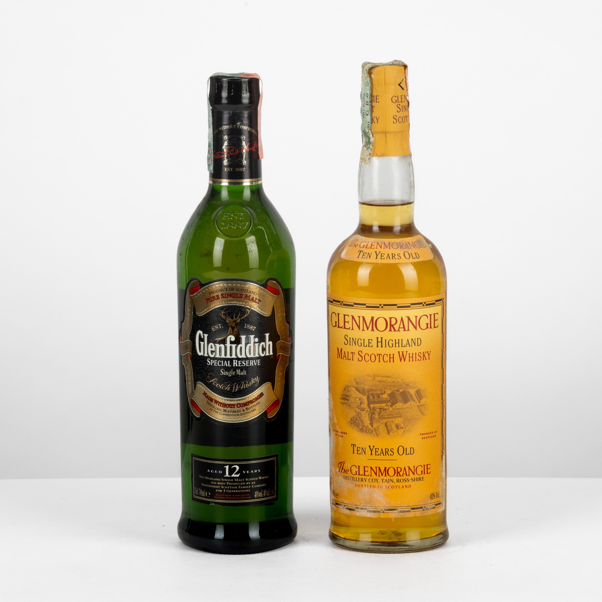 Glenfiddich, 12 Years e Glenmorangie, 10 Years - Malt Scotch Whisky (2 Bottiglie, 70cl)