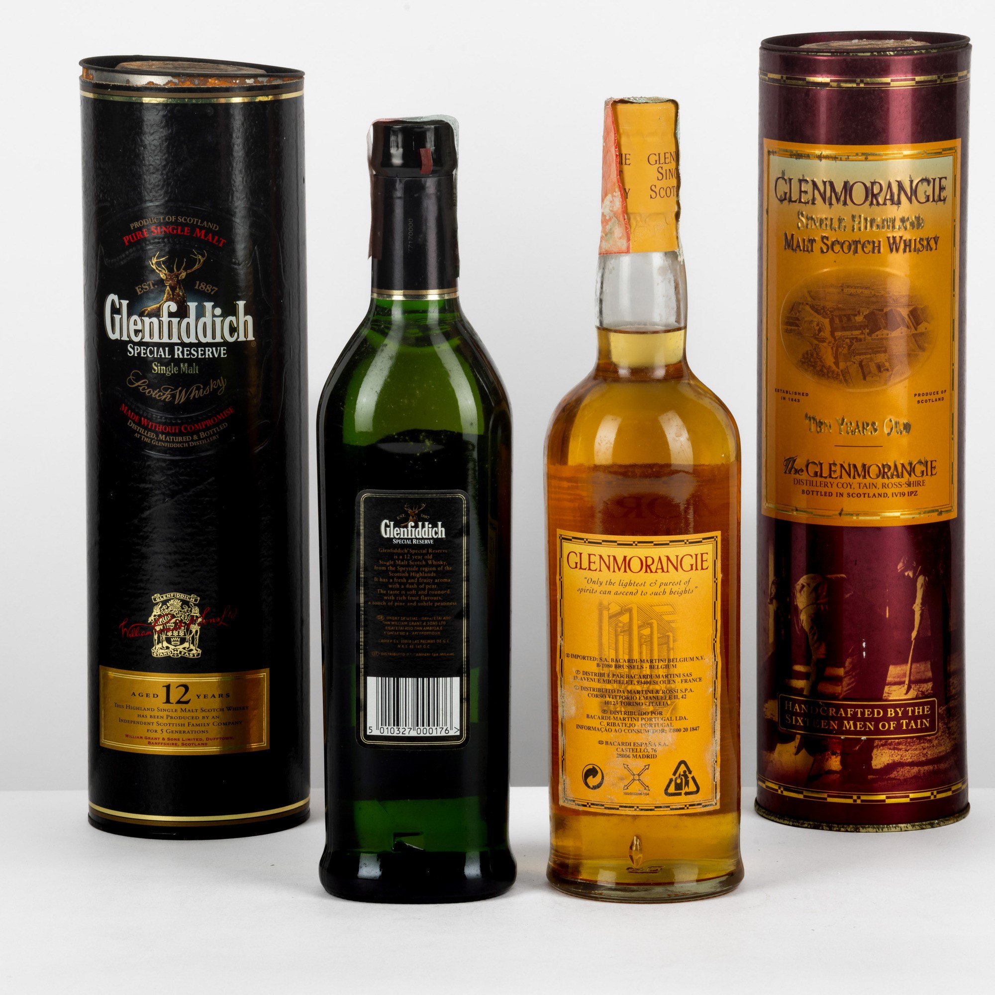 Glenfiddich, 12 Years e Glenmorangie, 10 Years - Malt Scotch Whisky (2 Bottiglie, 70cl)