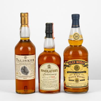 Talisker, Findlater's e Glen Moray, assortimento di Scotch Whisky