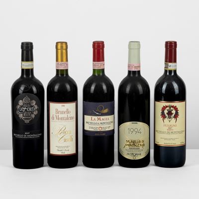 Brunello di Montalcino, Selezione Mastrojanni 1994, La Fiorita 2007, Fuligni Riserva 2007, Rocca ...