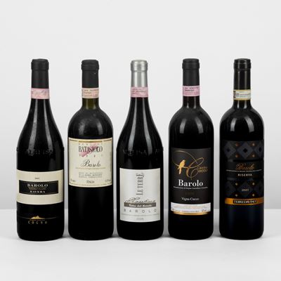 Barolo, Selezione di annate pregiati - 2001, 2007, 2006, 1987, 1999