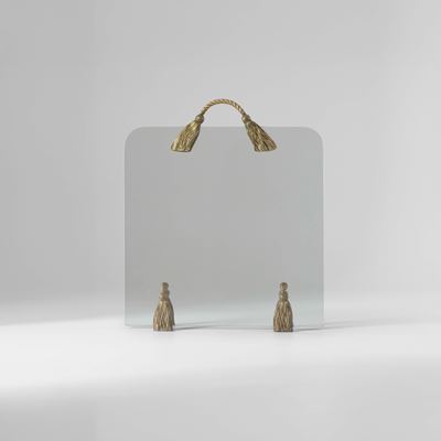 Oggetto in cristallo molato con montatura in bronzo patinato, Para scintille