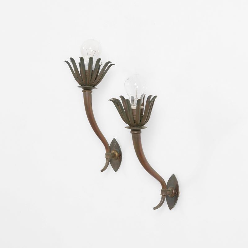 Due lampade da parete  - Asta Arredi del XX secolo - Cambi Casa d'Aste