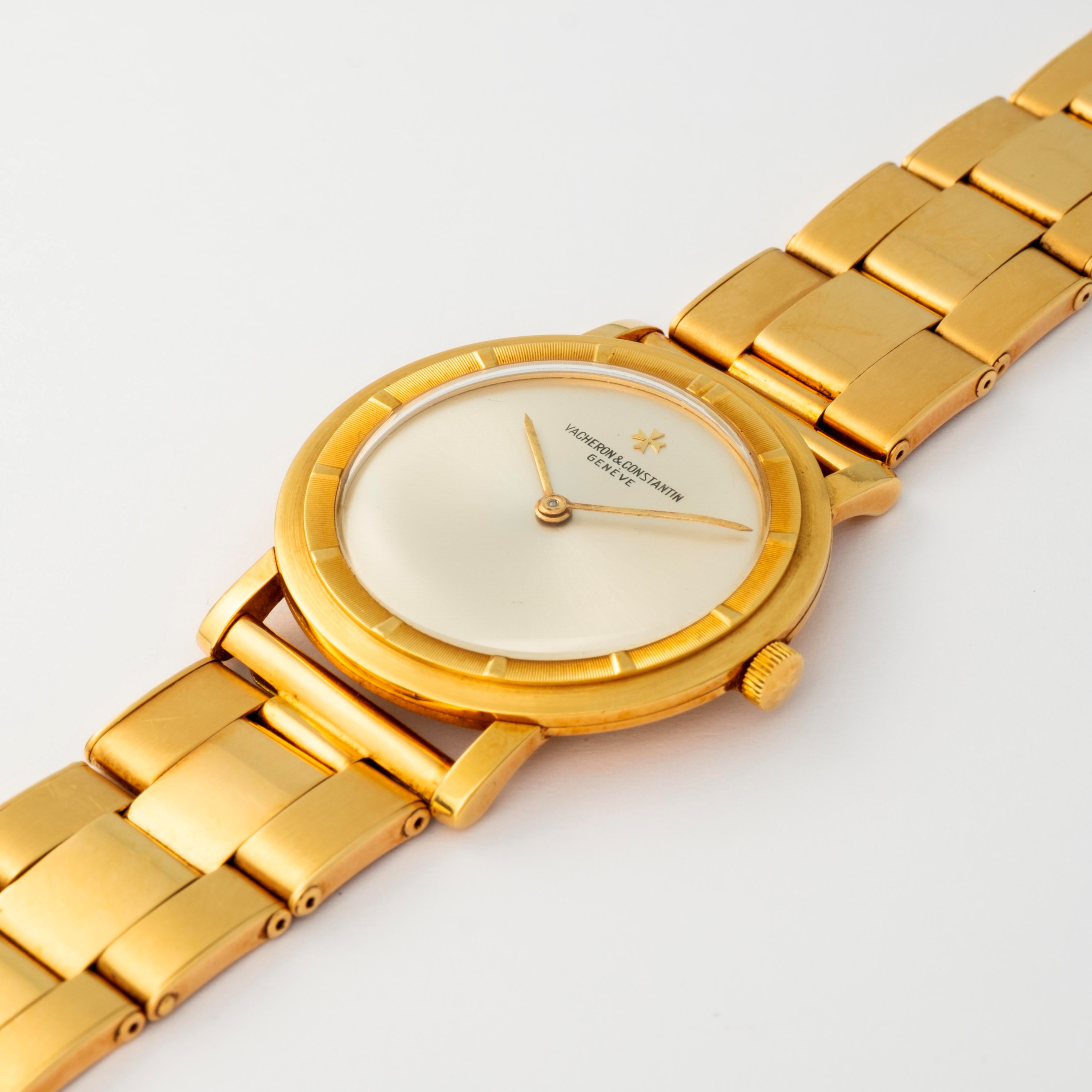 Vacheron & Constantin - Orologio Extra-piatto in oro giallo 18k con bracciale Gay Frères, circa 1...