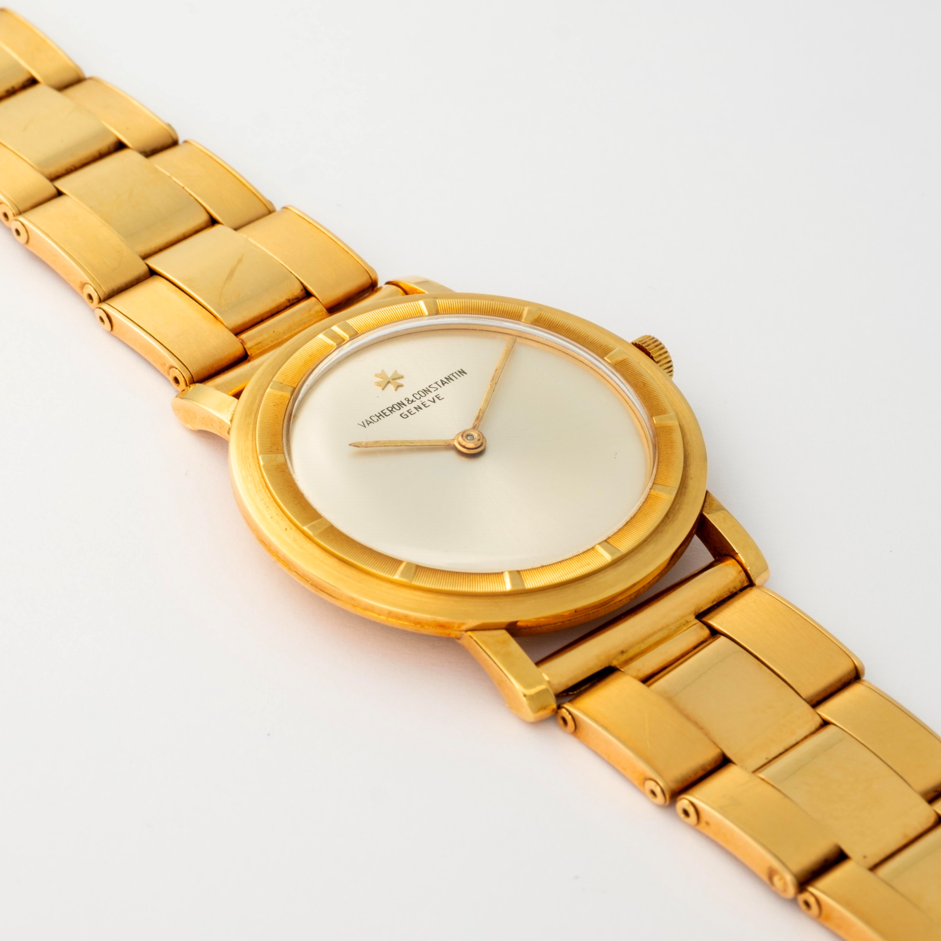 Vacheron & Constantin - Orologio Extra-piatto in oro giallo 18k con bracciale Gay Frères, circa 1...