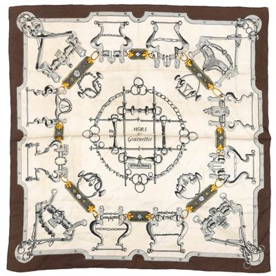 Hermès, Foulard “mors Et Gourmettes”