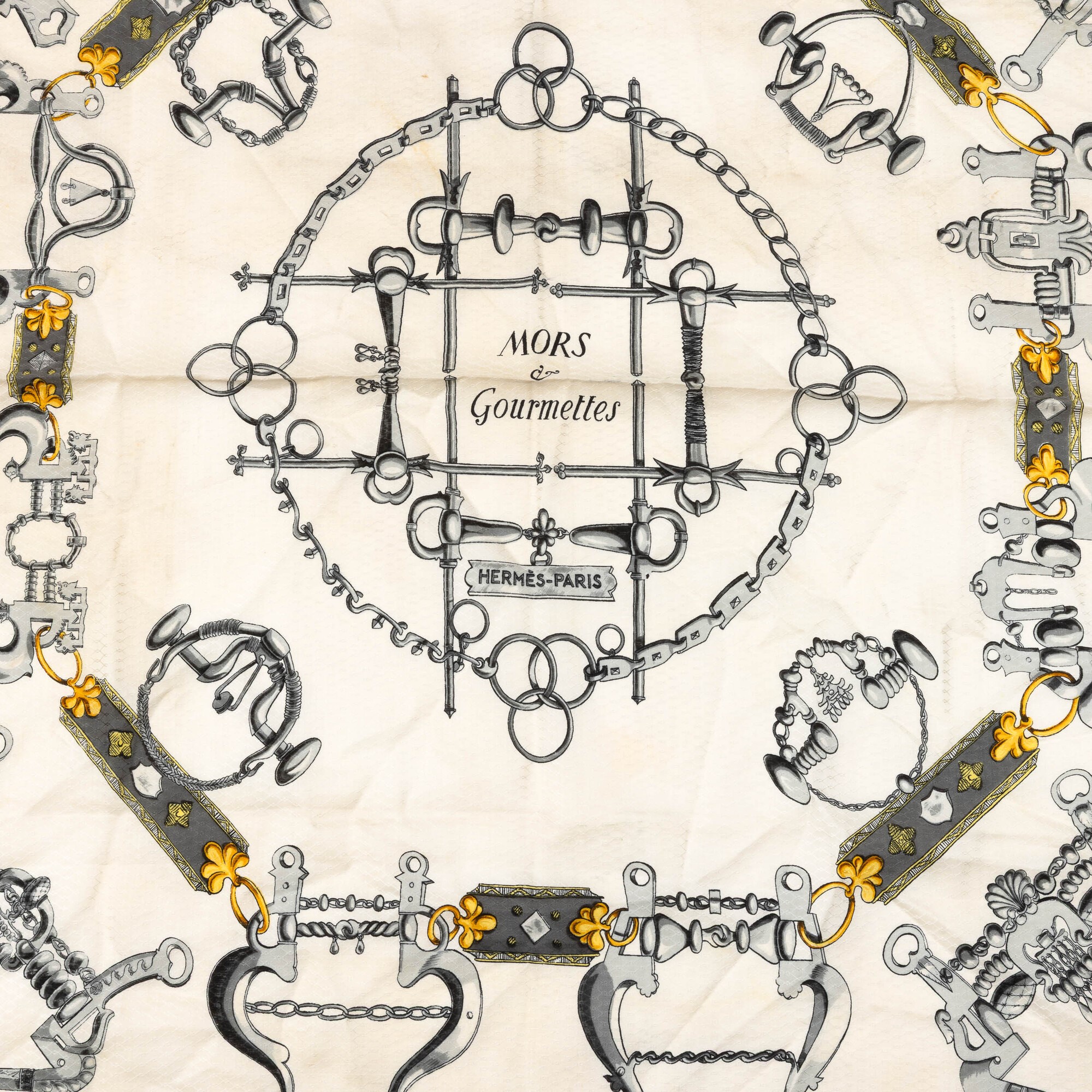 Hermès, Foulard “mors Et Gourmettes”