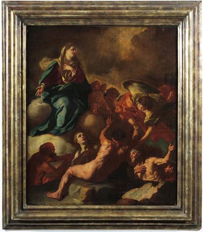 Vergine che intercede per le anime del Purgatorio, olio su tela